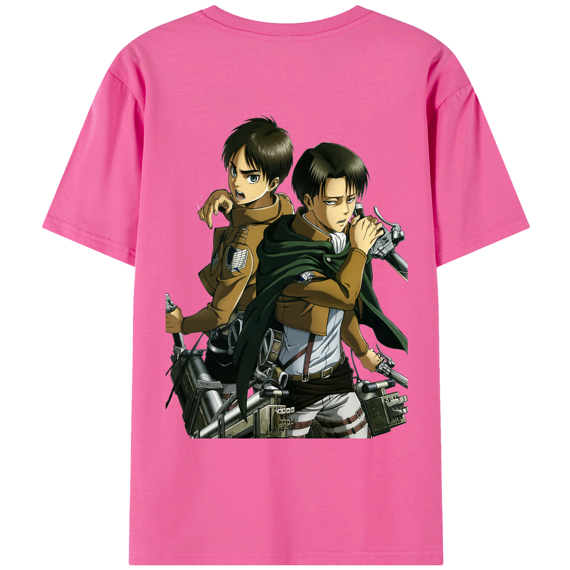 （画像用） 進撃の巨人 リヴァイ·アッカーマン Attack on Titan Levi Ackerman レディース半袖Tシャツ(バックプリント)